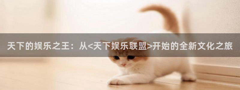 壹号电子娱乐app下载安装：天下的娱乐之王：从<天下娱乐联盟>开始的全新文化之旅